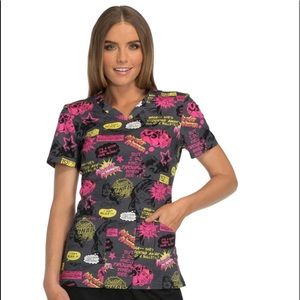 WONDERWOMAN SCRUBS UNIFORM PROFESSIONAL SZ SMALL DC COMICS TOONIFORMS CHEROKEE